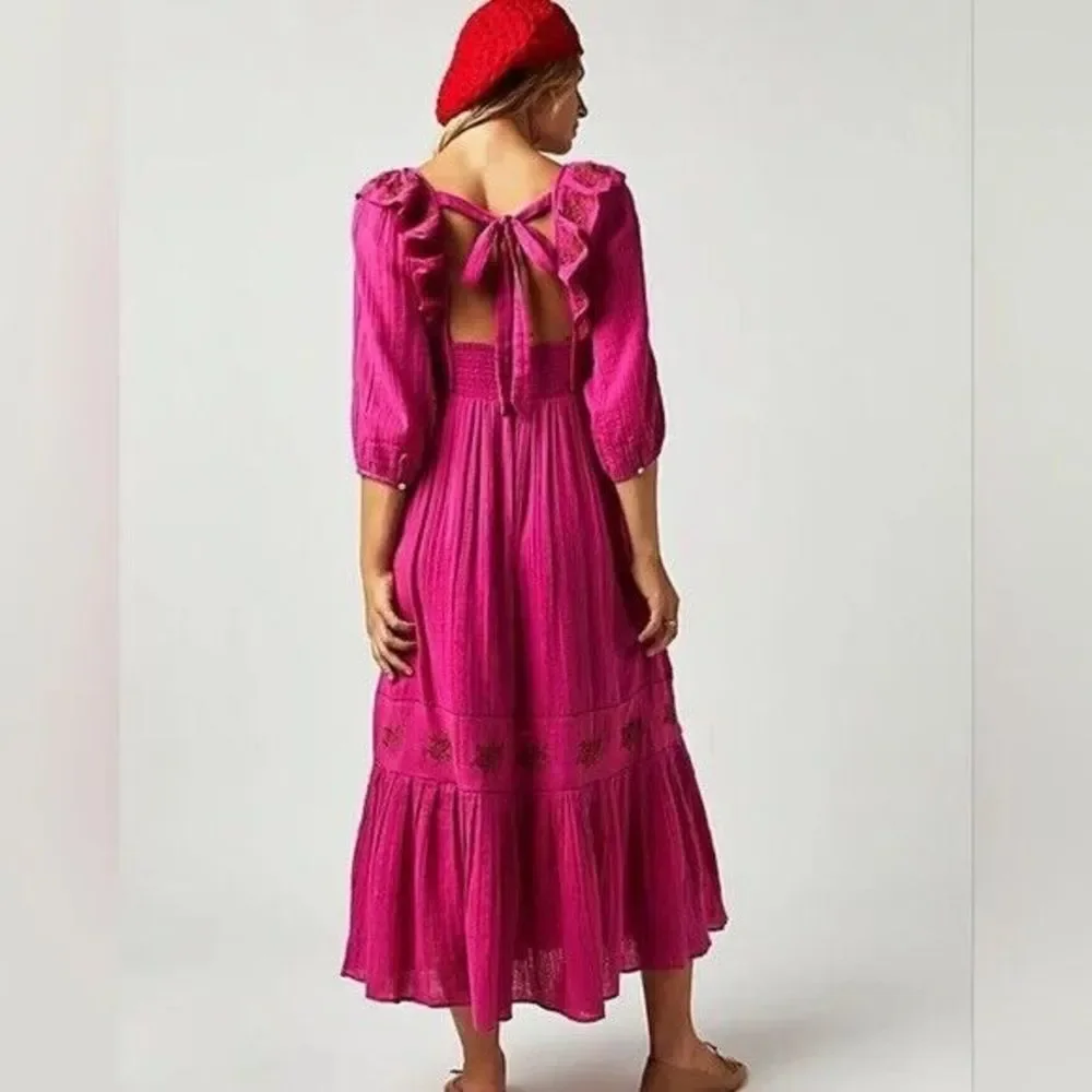 New Free People Lovers Lane Maxi Dress Size Small - Picture 2 of 8